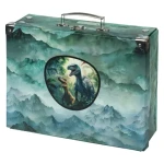 BAAGL Skladací školský kufrík Dino s kovaním / 32.5 x 10.5 x 26 cm (A-34524)