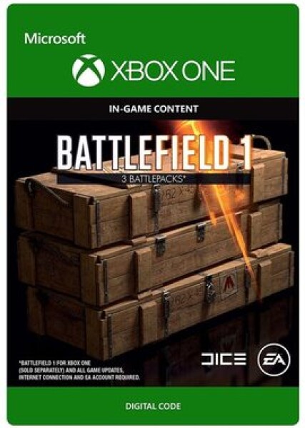 XONE Battlefield 1: Battlepack X 3 / Elektronická licencia / Herný obsah (7F6-00084)