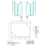 POLYSAN - ZOOM obdĺžniková sprchová zástena 1400x800 L/P varianta ZL1314ZL3280