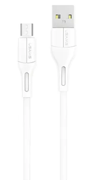 USAMS SJ502 U68 biela / Dátový kábel / microUSB / 2A / 1m (SJ502USB02)
