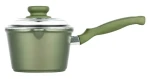 Risoli DR GREEN zelená / Rajnica s pokrievkou / 16 cm / 1,5 l / liaty hliník / nepriľnavý povrch (0095BDR/16GS)