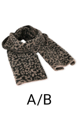 SCARF P-059 BEIGE/BLACK 205X30
