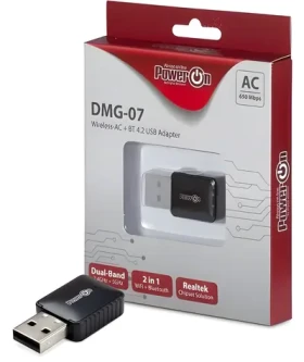 Inter-tech DMG-07 / Wi-Fi / Bluetooth adaptér / Wi-Fi 5 / Dual-Band 650Mbps / Bluetooth 4.2 / USB 2.0 (88888146)