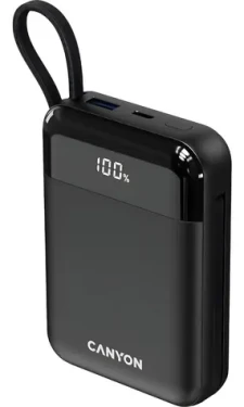 Canyon OnPower 104 čierna / Powerbanka / 10000mAh / USB-C / Lightning / 22,5W (CNS-CPB104B)