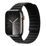 Devia Deluxe Magnetic Fiber čierna / Remienok / Apple Watch 44/45/46mm / magnetický (6942297104617)