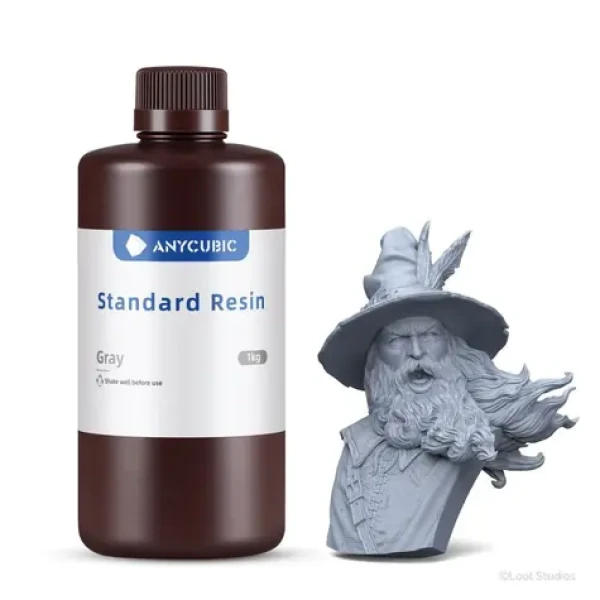 AnyCubic UV Resin Standard Grey 1 kg / UV živica - tekutý tlačový materiál (6974662350350)