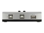 DeLock Prepínač USB 2.0 / 2x USB-B na 1x USB-A / manuálny / obojsmerný (87761)