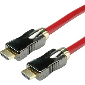 Roline HDMI prepojovací kábel Zástrčka HDMI-A, Zástrčka HDMI-A 2.00 m červená (jasná) 11.04.5902 8K UHD, dvojžilový tienený HDMI kábel; 11.04.5902