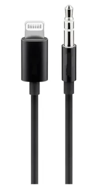 PremiumCord Lightning čierna / Redukcia / Jack 3.5 mm / 1 m / MFi certifikácia (kipod50)