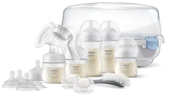 Philips AVENT SCD430/50 / Sada na dojčenie / Natural Response / manuálna odsávačka / sterilizátor do mikrovlnnej rúry