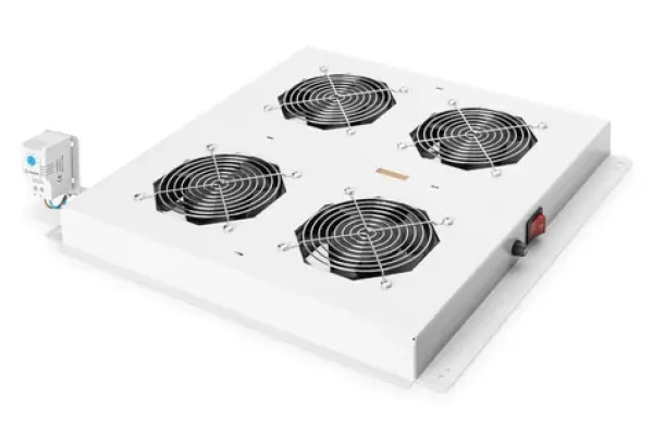 Digitus 19" sivá / Vetracia jednotka / 4 ventilátory / termostat / pre Unique, Dynamic (DN-19 FAN-4-N)
