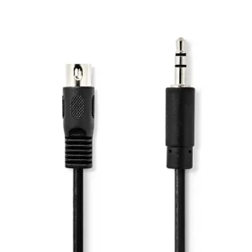 Nedis DIN Audio kábel DIN 5pinová (M) - jack 3.5mm (M) 1.00m čierna (CAGL20100BK10)