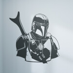 Veselá Stena Samolepka Mandalorian Star Wars Farba: oranžová, Veľkosť: 60 x 58 cm