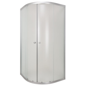 INVENA - Sprchovací kút štvrťkruh VITORIA, profil: satin, sklo frosted 80x80cm AK-49-186-O