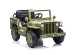 Mamido Mamido Detský elektrický vojenský Jeep Willys svetlé zelený