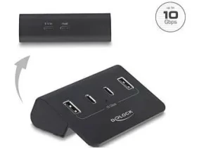 DeLock USB rozbočovač / 10 Gbps / 2x USB-C / 2x USB-A (64259)