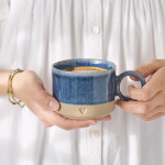 Ib Laursen Kameninový hrnček Heart Blue Matt 290 ml