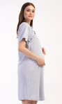 Dámska materská nočná košeľa Hello baby šedá M