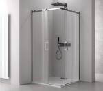 POLYSAN - THRON SQUARE obdĺžnikový sprchový kút 1100x800, hranaté pojazdy, rohový vstup TL2180-5002