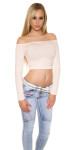 Sexy KouCla long sleeve Crop Top with Sexy back Einheitsgroesse