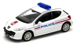 Welly Peugeot 207 Police model biela