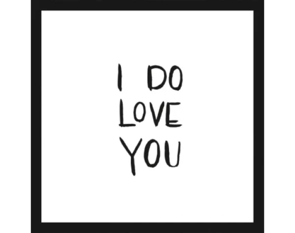 Rámovaný obraz I do love you, 30x30 cm%