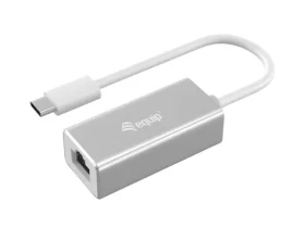 Equip strieborná / Adaptér / USB-C - RJ45 / Gigabit Ethernet / 0,15 m (133454)