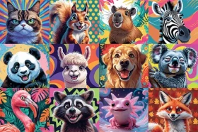 Trefl Puzzle Veselé zvieracie portréty