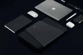XD Design Chytrá mobilná kancelária čierna / Organizér pre notebook a tablet / do 13 "/ držiak na tablet 12.9" / rPET (P772.501)