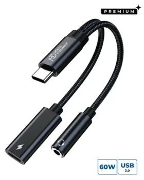 MicroConnect USB-C to USB-C Premium PD čierna / Kábel USB-C / 13 cm / Power Delivery (MC-USBC-AUDIOCF)
