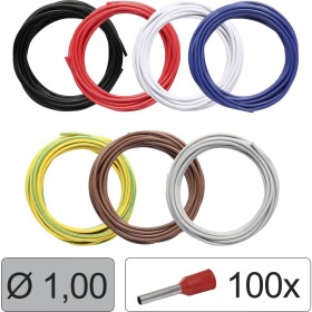 Quadrios 25CW115 jeden drôt, LiFY, 1.0 mm², čierna, červená, biela, modrá, žltozelená, hnedá, sivá, 1 sada; 25CW115