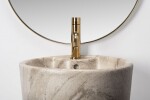 REA - Voľne stojace umývadlo Blanka Natural Matt Marble 40x40 REA-U4664