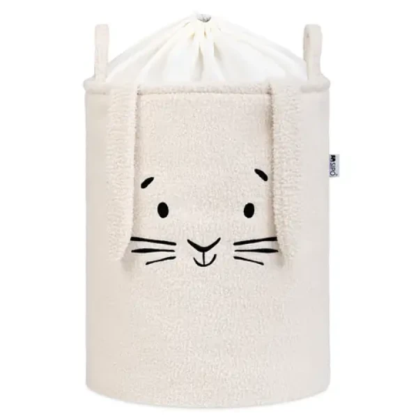 Sipo Premium Bouclé so šnúrkou Rabbit béžová / 43 l / Kôš na hračky (SPBB04)