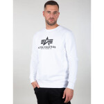 Pánsky sveter Alpha Industries Basic čierny s potlačou loga (178302-09) 3XL