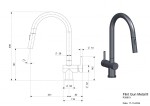 Reginox Drezová batéria Reginox Flint, R38819, Gun Metal R38819