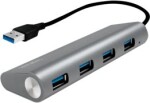 LogiLink UA0307 strieborná / USB Hub / 4X USB 3.0 (UA0307)