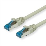 Value 21.99.0863 RJ45 sieťové káble, prepojovacie káble CAT 6A S/FTP 3.00 m sivá dvojžilový tienený, bez halogénov, samozhášavý 1 ks; 21.99.0863