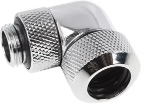 Alphacool Eiszapfen 13mm chrómová / Skrutkovanie HardTube / 90° / G1/4" / mosadzné a akrylové rúrky (17392)