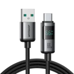 Joyroom S-A16 Pro Prism Series Nabíjací kábel s displejom USB-A (M) - USB-C (M) 66W 1.2m čierna (6956116714420)