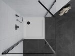 MEXEN/S - Pretória sprchovací kút 80x80, transparent, čierna + sprchová vanička vrátane sifónu 852-080-080-70-00-4010B