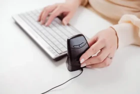 BakkerElkhuizen DXT 3 čierna / Ergonomická myš / RF Wireless / 2400 DPI / 7 tlačidiel / pre pravákov aj ľavákov (BNEDXT3W)