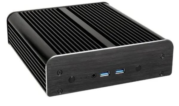 Akasa Newton S UCFF čierna / Mini ITX / so zdrojom / hliník / OEM / bez ventilátora (A-NUC15-M1B06E)