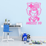 Veselá Stena Samolepka Lionel Messi 10 Farba: modrá, Veľkosť: 60 x 42 cm