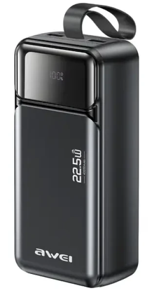 Awei PA-105 čierna / Powerbanka / 40000mAh / PD 22,5 W / 3x USB-C (PA-105)