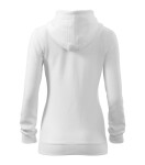 Trendy mikina na zips pre ženy biela XS