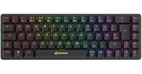Sharkoon PureWriter W65 čierna / bezdrôtová klávesnica / mechanická / Kailh Choc V2 Brown / 2.4GHz / USB / DE (4044951036936)