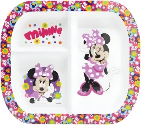 STOR Detský obdĺžnikový tanier Minnie / Detský tanier / bez BPA / do mikrovlnky (81226)