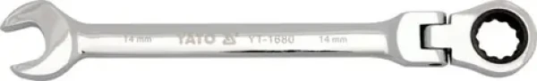 YATO Očkoplochý račňový kľúč s kĺbom 16 mm / Dĺžka 210 mm (YT-1682)