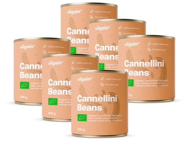 Vilgain Fazuľa Cannellini BIO – 6× 400 g