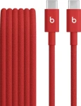 Apple Beats kábel USB-C na USB-C Rapid Red / Kábel / opletený / rýchlonabíjací / 240 W / 3 m (MHX94EE/A)